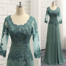 Green Mother Of The Bride Dresses A Line Chiffon Prom Party Dresses 3 4 Sleeves Ebay Mother Of The Bride Dresses Long Bride Dress Mother Of The Bride Dresses
