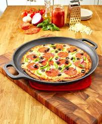 Pizza Pan Cast Iron Cookware Oven Safe Veggie Grill Handles Gourmet 14 Bakeware Unbranded Cast Iron Pizza Pan Cooking Supplies Stove Oven