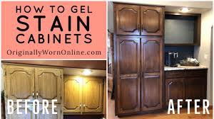 Step by step instructions and video. How To Gel Stain Cabinets Youtube