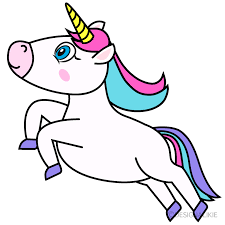 Unicorn , sleeping white unicorn, white, pink, and yellow unicorn lying on rainbow png clipart. Jumping Unicorn Clipart Free Png Image Illustoon