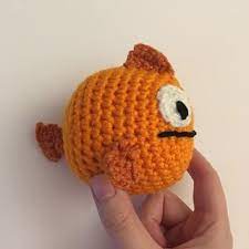 Free Pdf Pattern For Crochet Amigurumi Peep And The The Big Wide World Inspired Orange Fish By Shimmeree Creations On R Orange Fish Crochet Patterns Pattern
