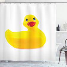 5% coupon applied at checkout. Rubber Duck Shower Curtain Yellow Squeak Ducky Toy Fun Bubble Bath Animal Kids Room Duckling Print Fabric Bathroom Set With Hooks 69w X 70l Inches White And Yellow By Ambesonne Walmart Com