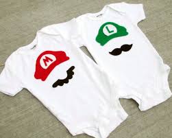 Mario Luigi Onesies Baby Boy Onesies Girl Onesies Geek Baby