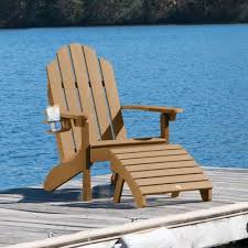 Alcott Hill Highpoint Adirondack Chair With Ottoman Color Toffee Adirondack Chair