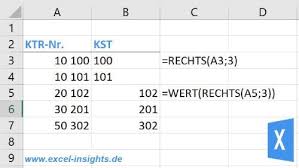 Wenn sie in excel eine umfangreiche liste pflegen, kann es sein, dass versehentlich datensätze doppelt eingegeben wurden. Excel Rechts Funktion Zeichen Von Rechts Abtrennen Excel Insights