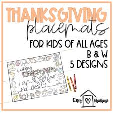 This placemat hopefully will give you a little bit of time on the big day. Thanksgiving Coloring Placemats Worksheets Teaching Resources Tpt