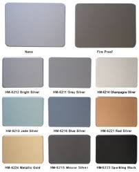 aluminum composite material color chart