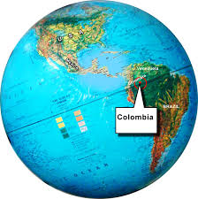 This map shows where colombia is located on the world map. Colombia