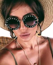 Gucci Black Gold L Gg0113s L Aveugle Par Amour Sunglasses In 2020 Urban Outfitters Sunglasses Sunglasses Gucci Black