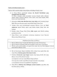 Part of a series on the. Reaksi Terhadap Malayan Union Faktor Faktor Penentangan Orang Melayu Terhadap Malayan Union 1