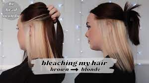 This look works well for those with darker blonde hair or could be adapted to naturally lighter bases as well. Bleaching The Underlayer Of My Hair At Home Sorry Brad Mondo Youtube
