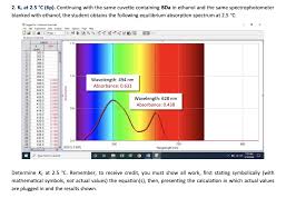 How to calibrate a spectrophotometer for photometric accuracy. 2 Ke At 2 5 C 6p Continuing With The Same Cuv Chegg Com