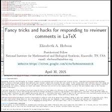 Latex Revision Hacks Hobson Research