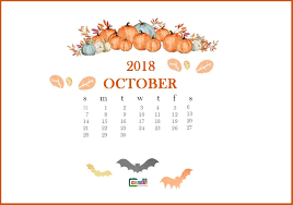 october 2018 calendar wallpapers