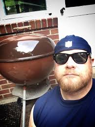 Lighting off the kettle for a some cast iron seasoning and a few half pound  Snake River farms "smash" burgers