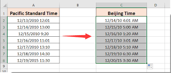 how to convert date time from one time zone to another in excel