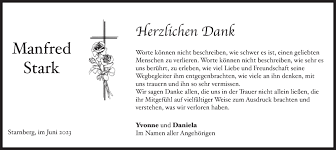 Traueranzeigen von Manfred Stark