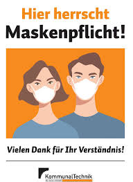 Das schild wird mit permanent haftendem 3m montageklebeband versehen. Maskenpflicht Hinweisschild Zum Download Kommunaltechnik