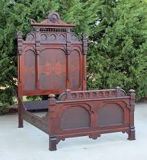 Impressive Aesthetic Eastlake Victorian Walnut Burl High Back Bed C1890 S Ebay Victorian Bedroom Furniture