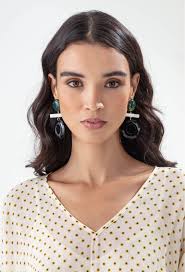 Maia black and white earrings