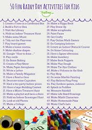 50 Fun Rainy Day Activities For Kids Checklist Rainy Day Activities For Kids Fun Rainy Day Activities Rainy Day Activities