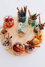 Diy Drehteller Fur Stifte Malsachen Sortieren Fur Kinder Aufbewahrung Stifte Montessori Materialien Stifte