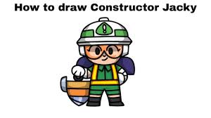 Brawl stars gameplay walkthrough part 189 constructor jacky ios android. How To Draw Constructor Jacky Brawl Stars New Skin Step By Step Youtube