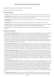 Small Business Partnership Agreement Template Download Bonsai