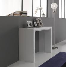 White Gloss Console Extending Dining Table L 89 137 185 D 95 White Gloss Console Extendable Dining Table Metal Floor Lamps