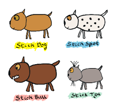 How To Draw A Stick Dog Set of happy cartoon doodle figure family, stick man. how to draw a stick dog