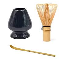 Matcha Green Tea Whisk Set Bamboo Whisk + Bamboo Scoop + Ceramic Whisk  Holder for for Traditional Japanese Tea Ceremony (Black) | Buy Products  Online with Ubuy Bahrain in Affordable Prices. B07J37LM4N
