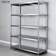 Enable business enterprises such as supermarkets to offer their customers comfortable and timely services by the display and access of products from both ends. Adjustable 5 Tiers Rolling Stainless Steel Kitchen Rack Shelf China Stainless Steel Shelf Food Shelf Made In China Com