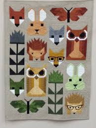 6 Fancy Forest Quilt Along Fox Quilt Forest Quilt Animal Quilts