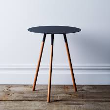 Steel Wood Round Side Table In 2020 Round Wood Side Table Round Furniture Side Table Wood