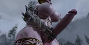 Powerful Futanari Warrior Jerking off her big cock