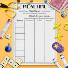 Mealtime Class Survey Speaking Activities Esl Kids School Subjects Speaking Activities Esl