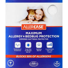 Allerease Maximum Allergy Bed Bug Protection Zippered Mattress Protector King Walmart Com Allergy Bedding Bug Protection Mattress Protector