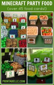 Minecraft Birthday Party Game Ideas Minecraft Party Food Printable Labels Minecraft Food Minecraft Party Food Minecraft Birthday
