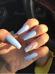 If you are aesthetic by heart, you can set your mind to pick this idea. Coffin Ballerina Style Nails Ideas To Inspire Useful Ideas Blue Acrylic Nails Flame Nail Art Best Acrylic Nails