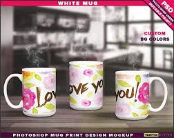 Coffee Mug 15oz Photoshop Print Mockup M10 Png White Right Front Left Mug Band Design Double Smart Object Mock Up Mug Scene Creator Mugs White Coffee Mugs Coffee Mugs