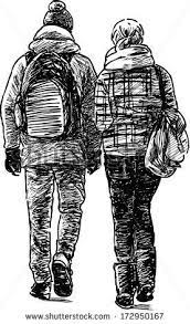 Student Couple Stock Vector 172950167 Shutterstock Human Figure Sketches Drawing People Figure Drawing