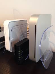 Mac Mini And Apple Airport Extreme Base Station Stands Ikea Hackers Mac Mini Imac Desk Setup Mac