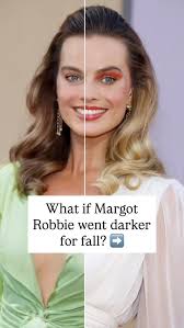 What if Margot Robbie Went Darker for Fall? 🍂, We’ve seen Margot Robbie  rock her signature blonde for years, but imagine her brunette for fall.,  And that’s the thing. A hair colour can be gorgeous in ...