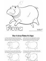 Hippopotamus cuteness drawing, hippo, blue, child png. Cincinnati Coloring Book Fiona The Hippo And Other Superheroes