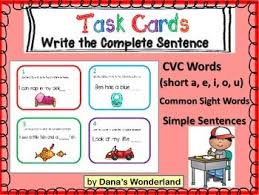70 simple sentences using 140 cvc words. Writing Activity Cvc Words Cvc Words Kindergarten Writing Activities Kindergarten Writing