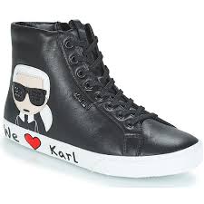 Le plus difficile, c'est de choisir. Karl Lagerfeld Skool Karl Ikonic Noir Livraison Gratuite Spartoo Chaussures Basket Montante Femme 195 00