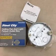 Specifications of boxes include 3/4 in. Thomas Betts Steel City Ceiling Fan Light Fixture Outlet Box 56111 Cfb 785991177244 Ebay