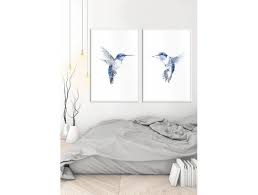 Large Canvas Bird Wall Art Hummingbird Art Blue Wall Art Watercolor Painting Bird Art Flying Birds Watercolor Art Large Wall Art Bird Wall Art Large Canvas Art Blue Wall Art Large Canvas Art Bird Wall Art