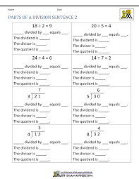 second grade division worksheets