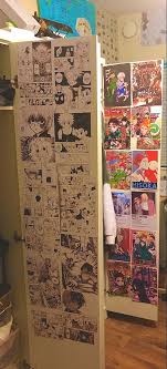 10 fun and creative ways to add wall art to your walls! Closet Weeb Posters And Manga Kawaii Room Otaku Room Cute Room Ideas